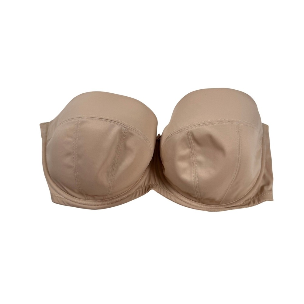 Sculptresse by Panache Dana Strapless Bra 40F Nude Beige Underwire 9670